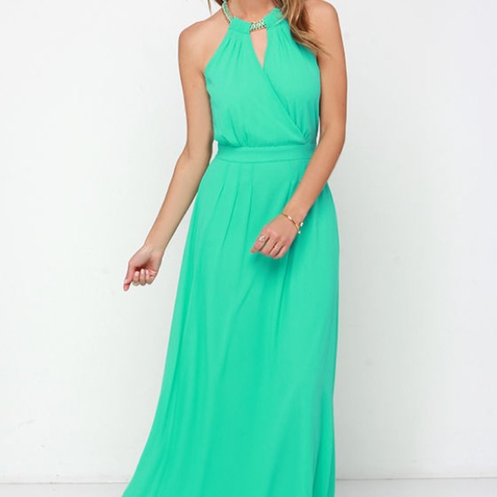 Lulu’s Mint Maxi Dress - Size Medium